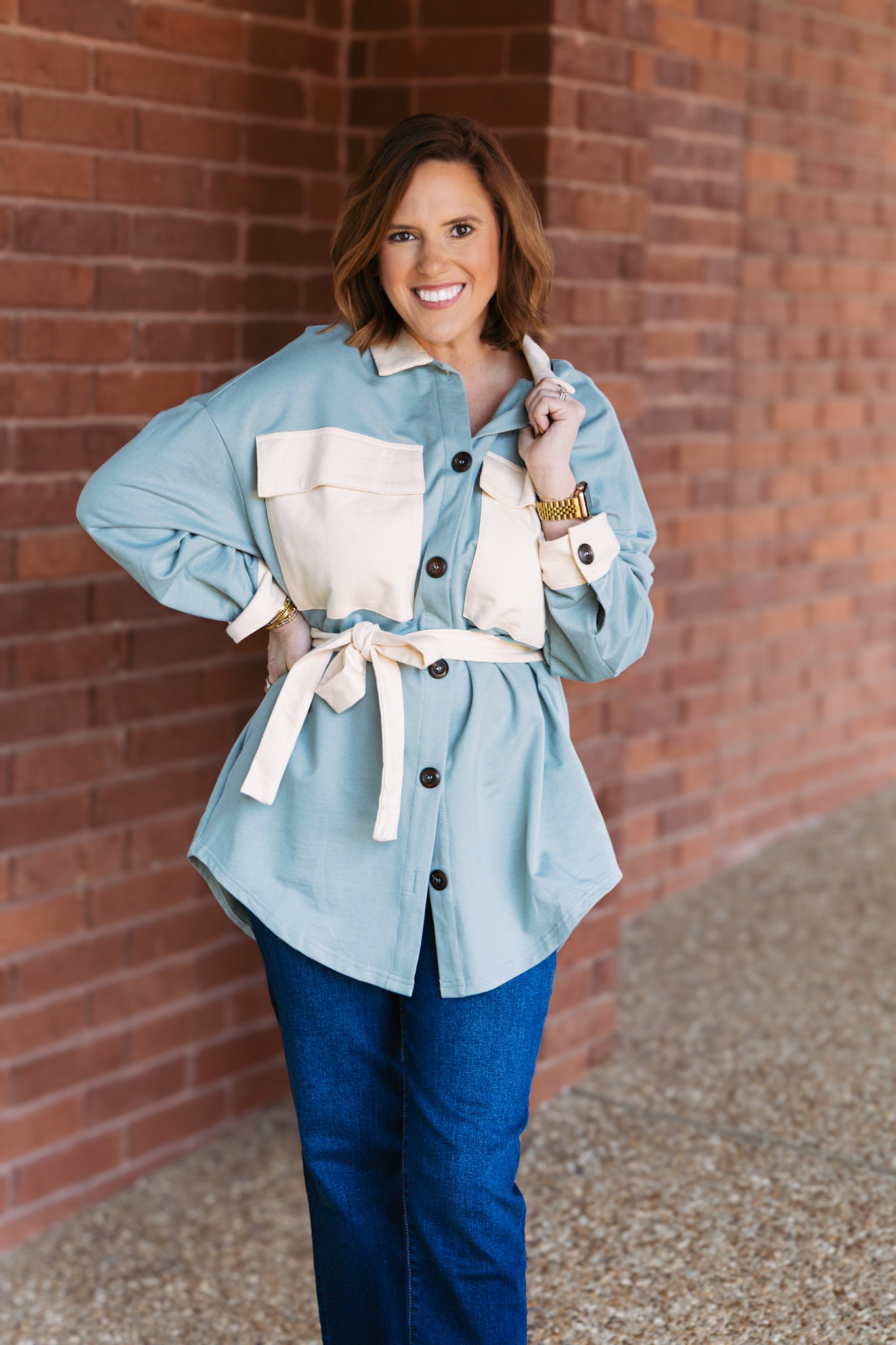 Chance Colorblock French Terry Shacket