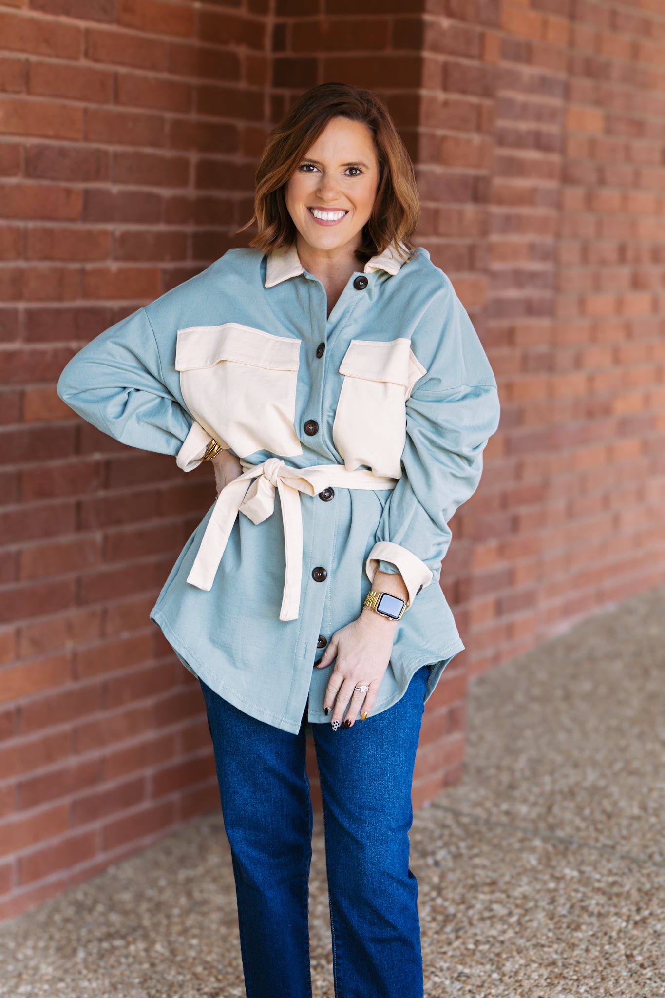 Chance Colorblock French Terry Shacket