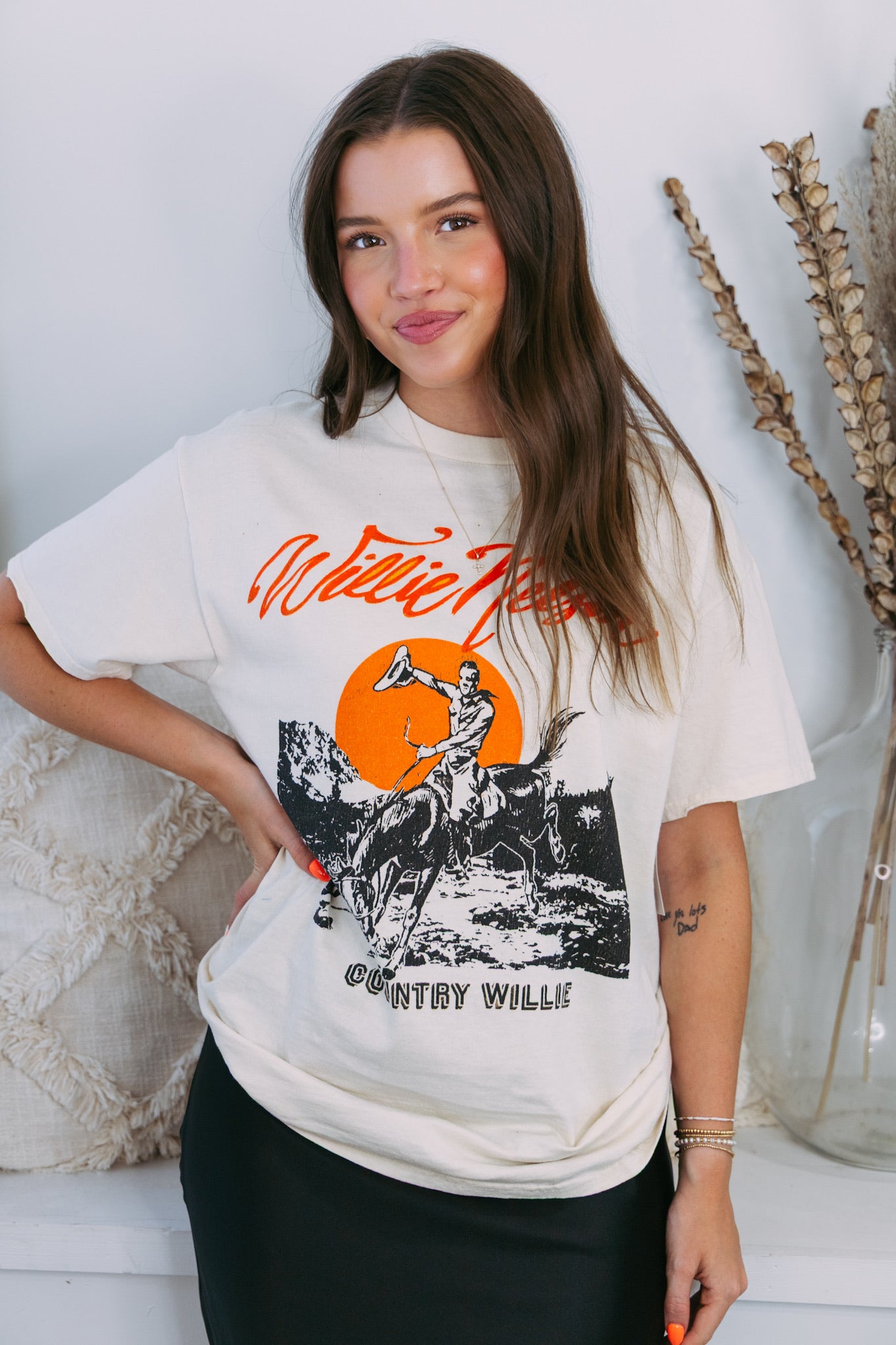 Willie Nelson Country Willie Thrifted Tee