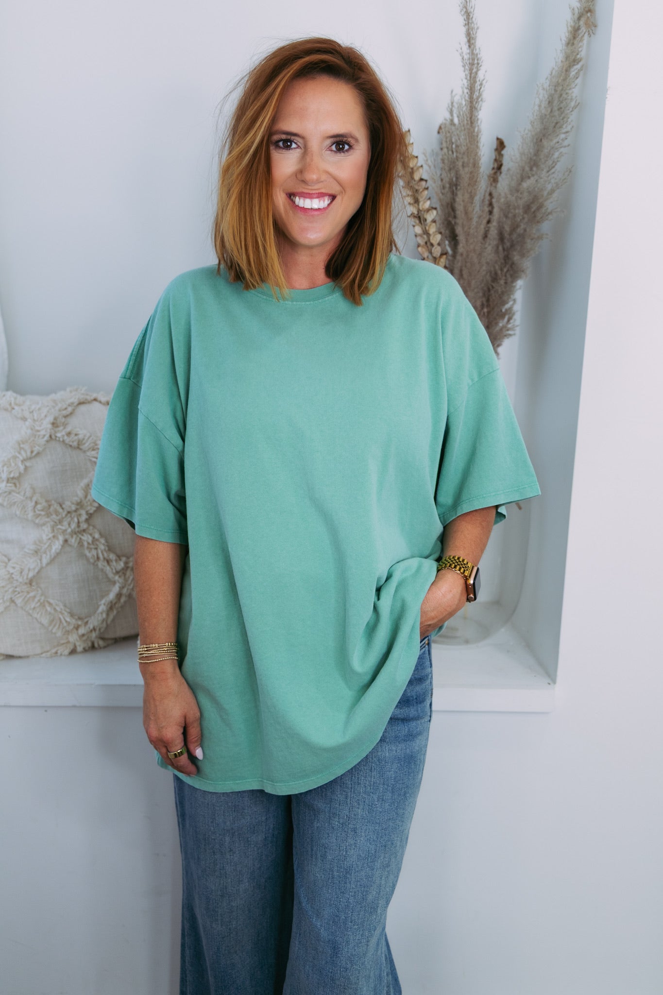 Our Favorite Oversized Basic Tee - Emerald