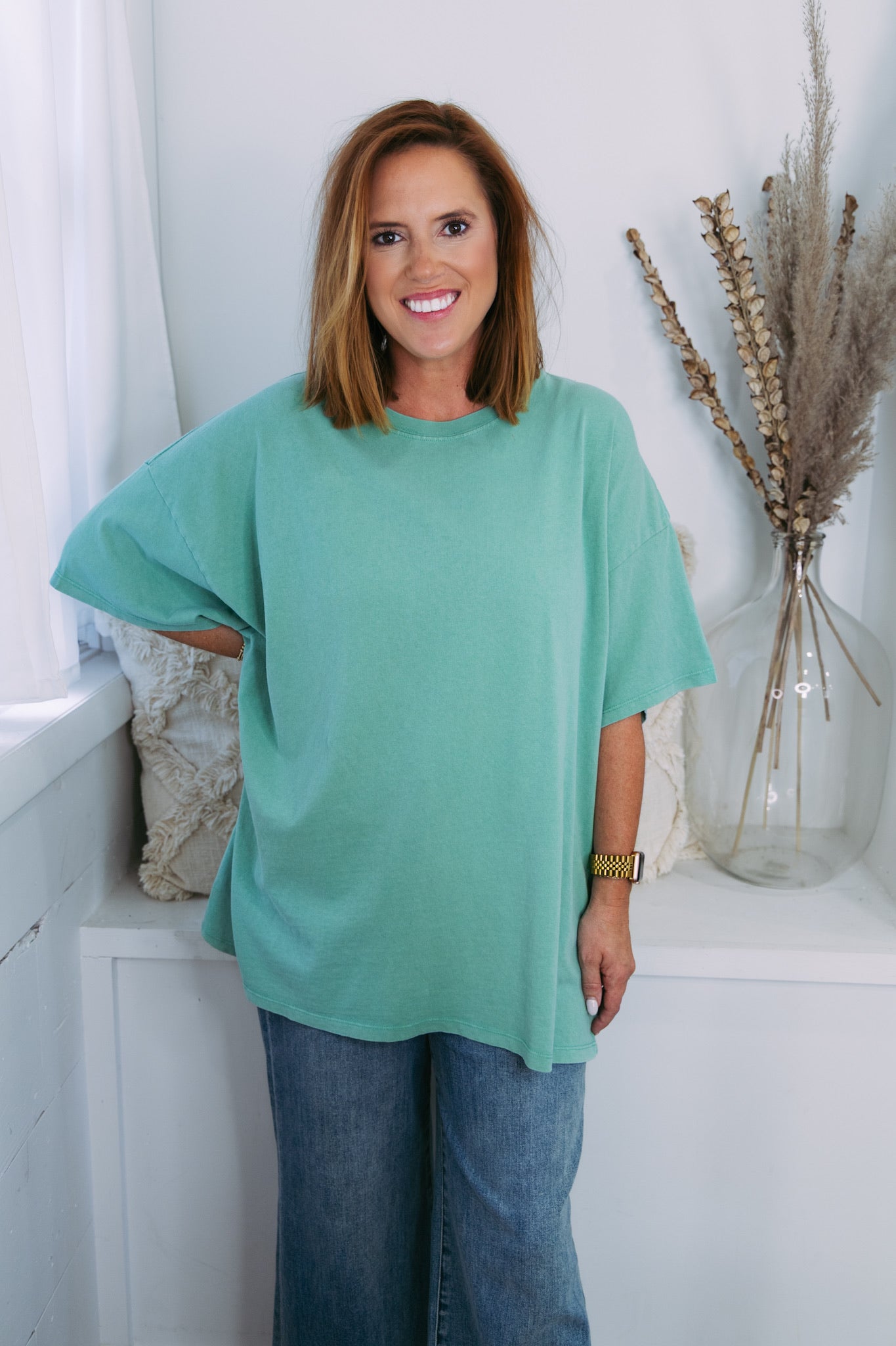 Our Favorite Oversized Basic Tee - Emerald
