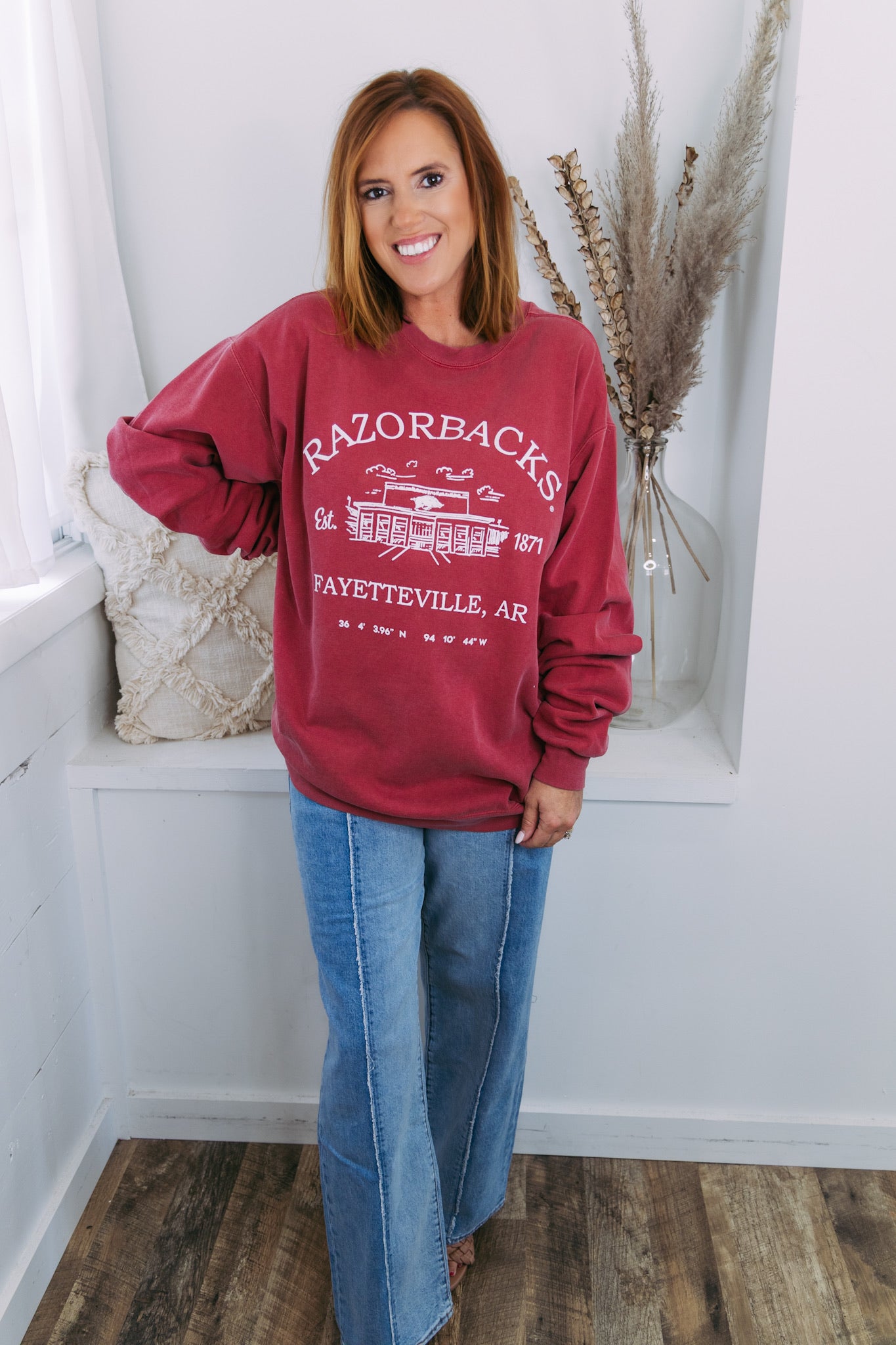 Arkansas Razorbacks Stadium Coordinates Sweatshirt