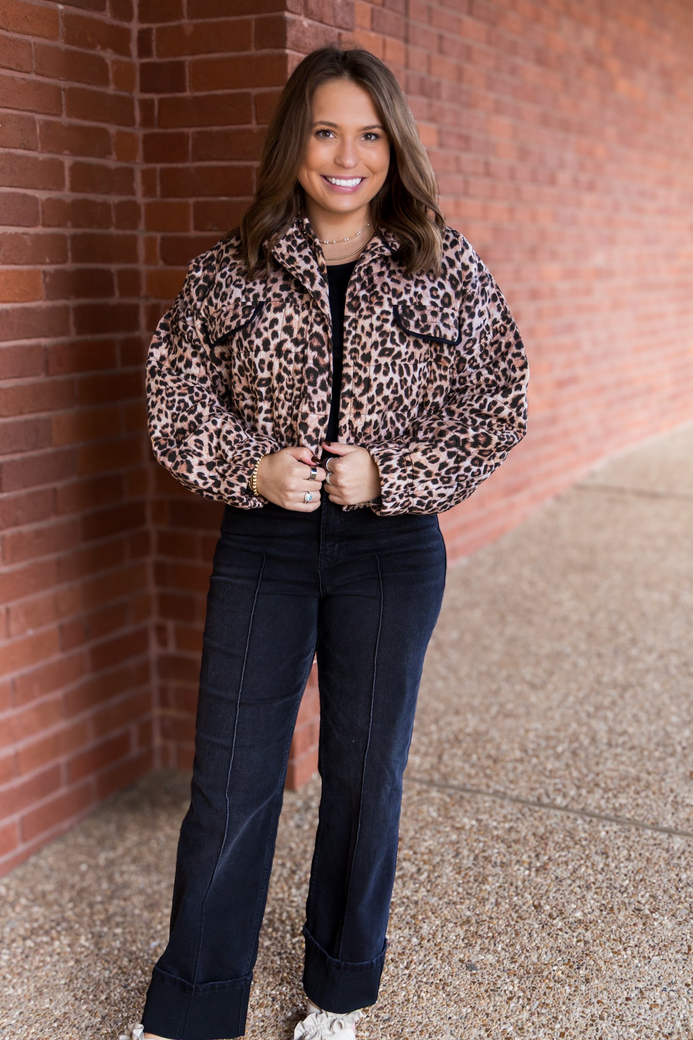 Lissandra Crop Jacket - Leopard