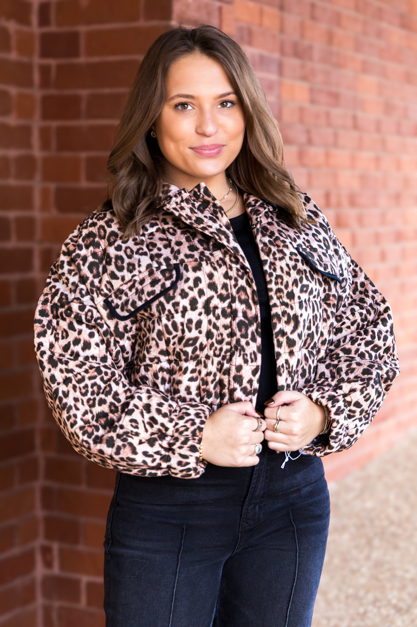 Lissandra Crop Jacket - Leopard