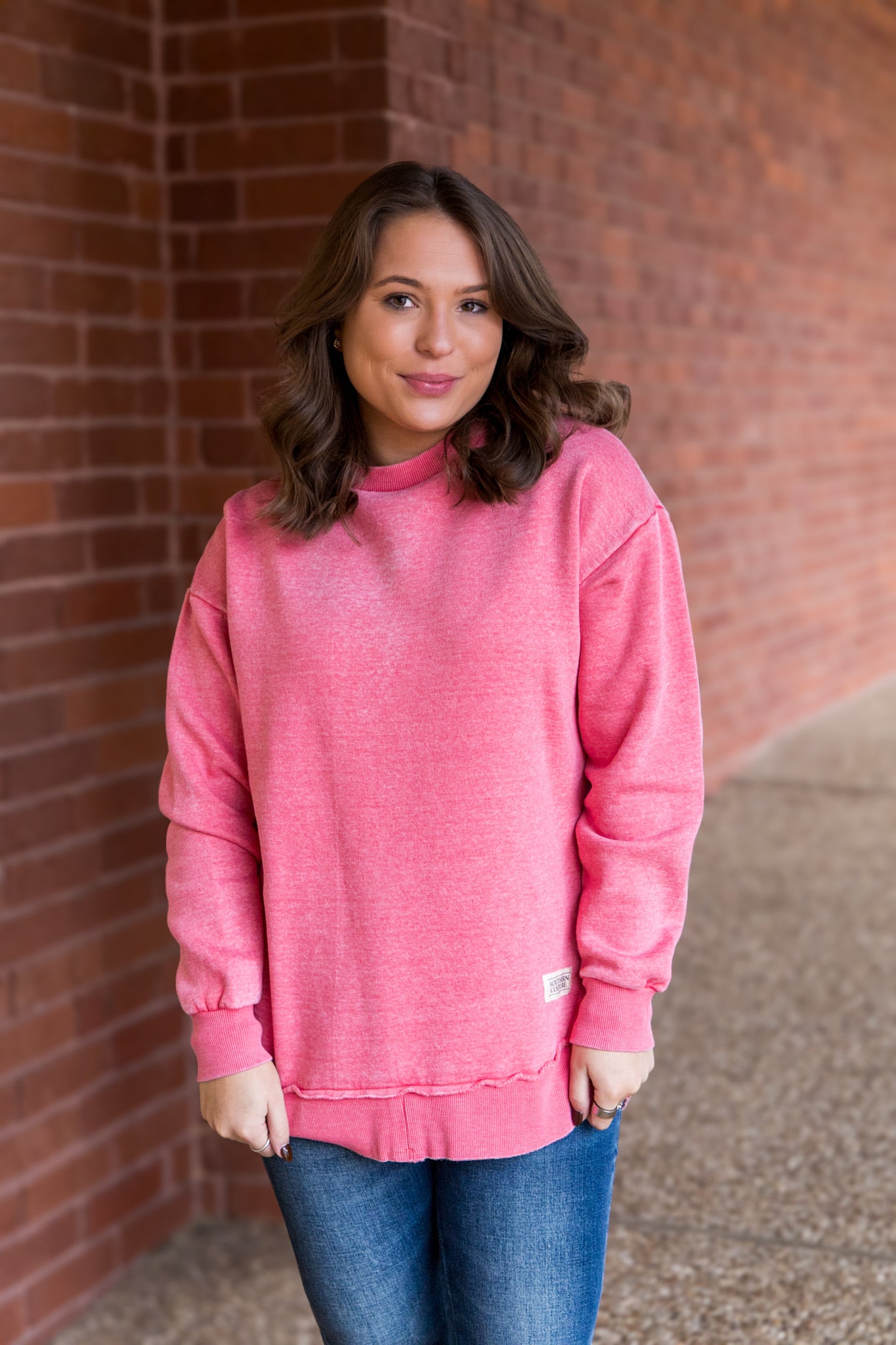 Southern Comfort Rounded Sweatshirt - Watermelon