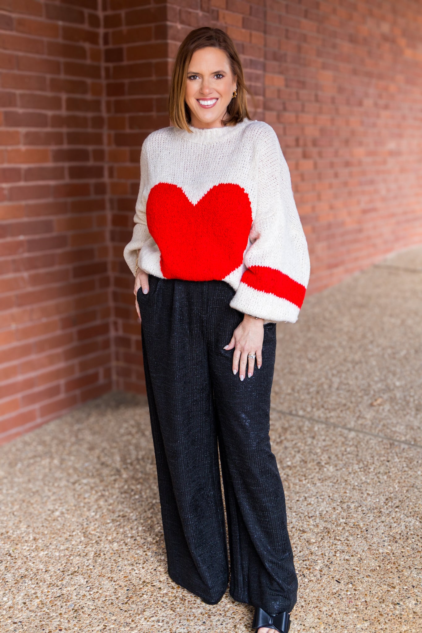 Wide Leg Trousers - Black