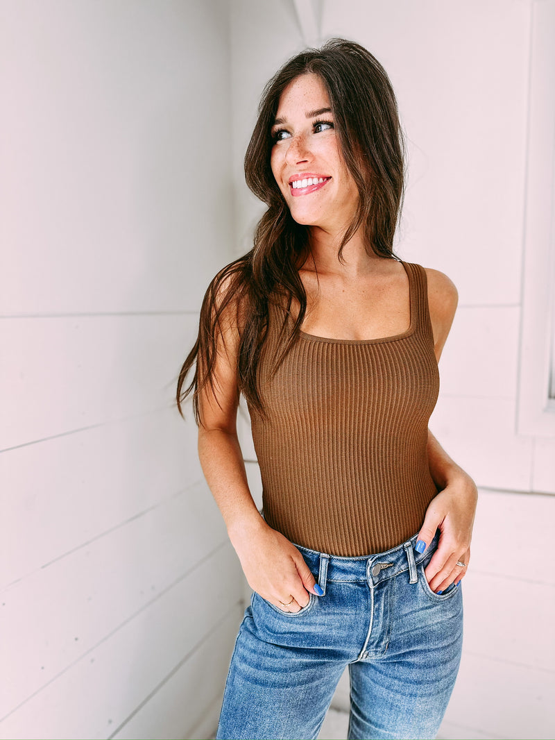 Go With Grace Bodysuit - brown