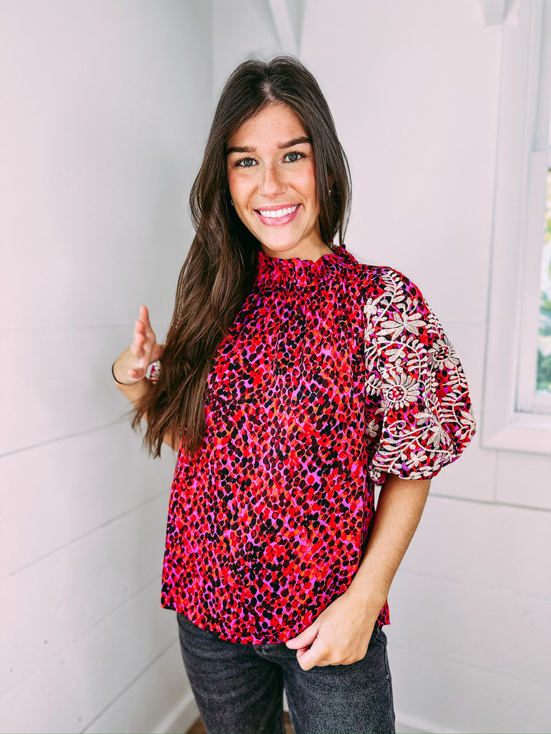 Selena Embroidered Top