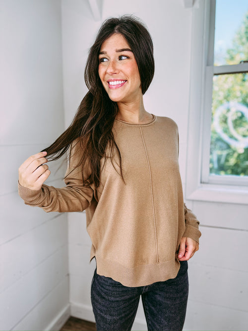Alright Now Crewneck Sweater - taupe