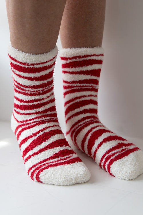 Red Zebra Fireside Crew Sock