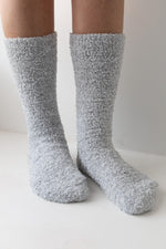 Cozychic® Heathered Socks - Blue Water/White