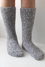 Cozychic® Heathered Socks - Graphite/White