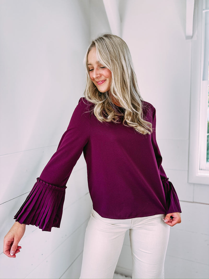 Moved On Blouse - plum