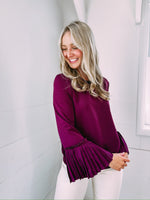 Moved On Blouse - plum
