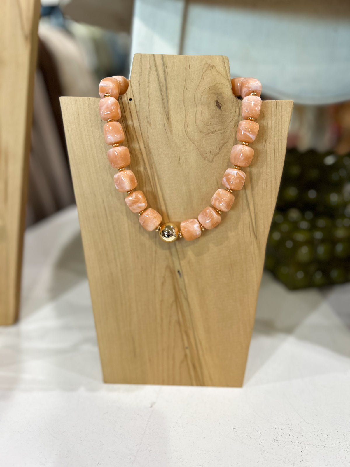 Peach Chunky Necklace