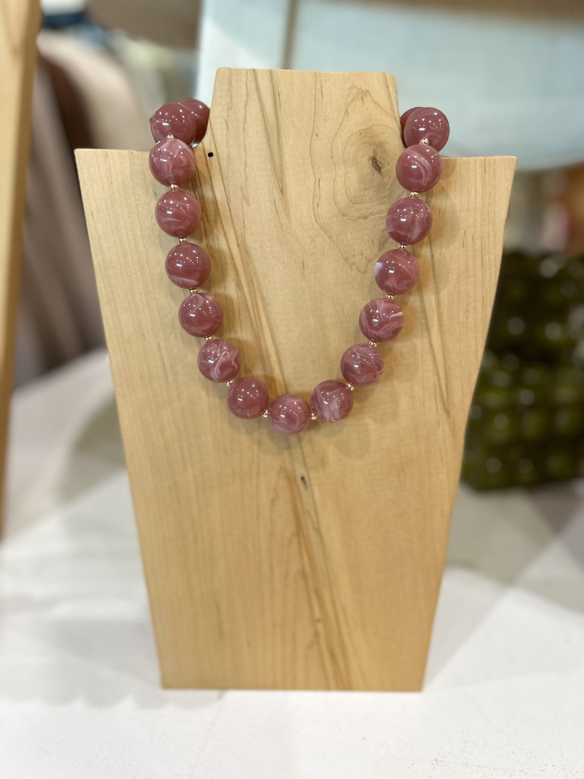 Mauve Chunky Necklace