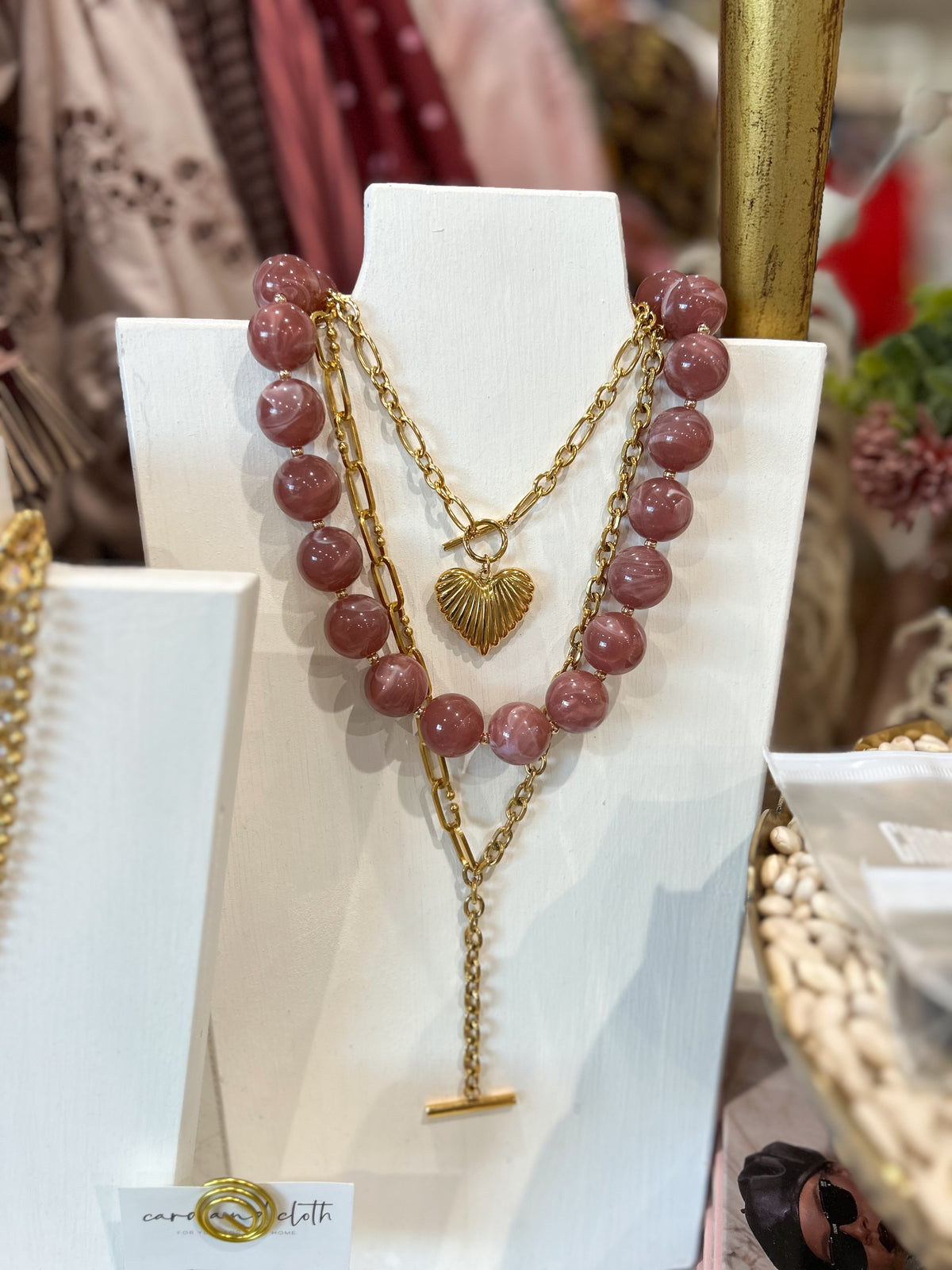 Mauve Chunky Necklace