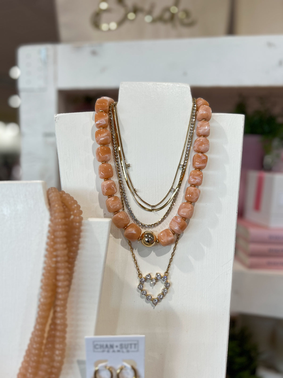 Peach Chunky Necklace