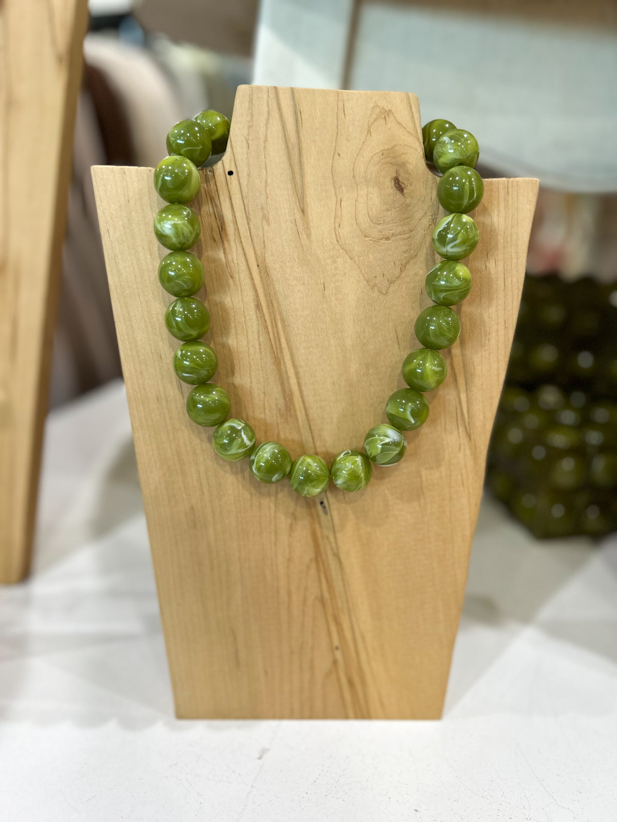 Olive Chunky Necklace