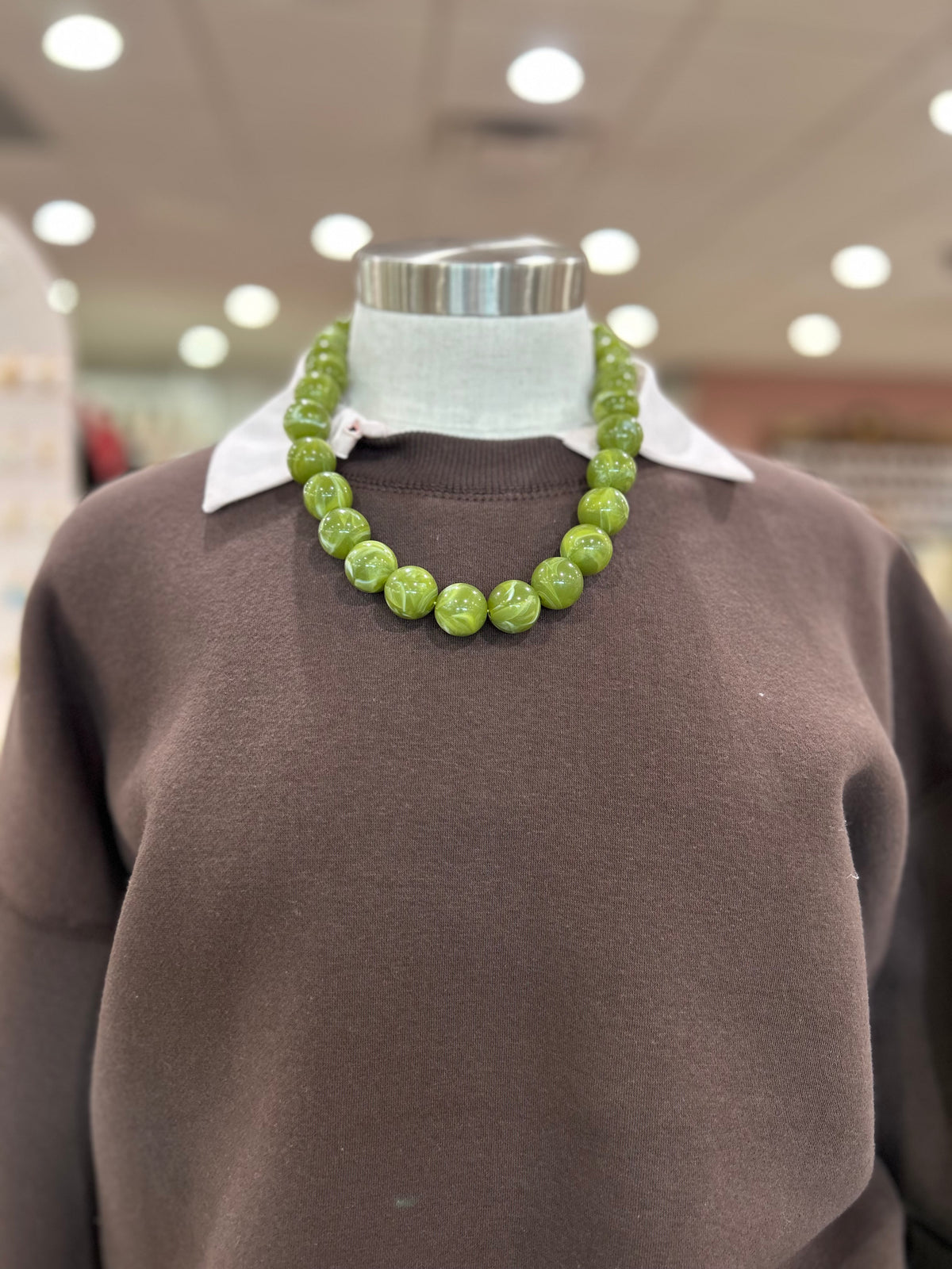 Olive Chunky Necklace