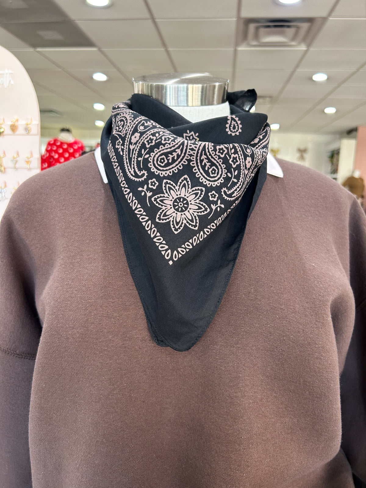 Black Paisley Bandana