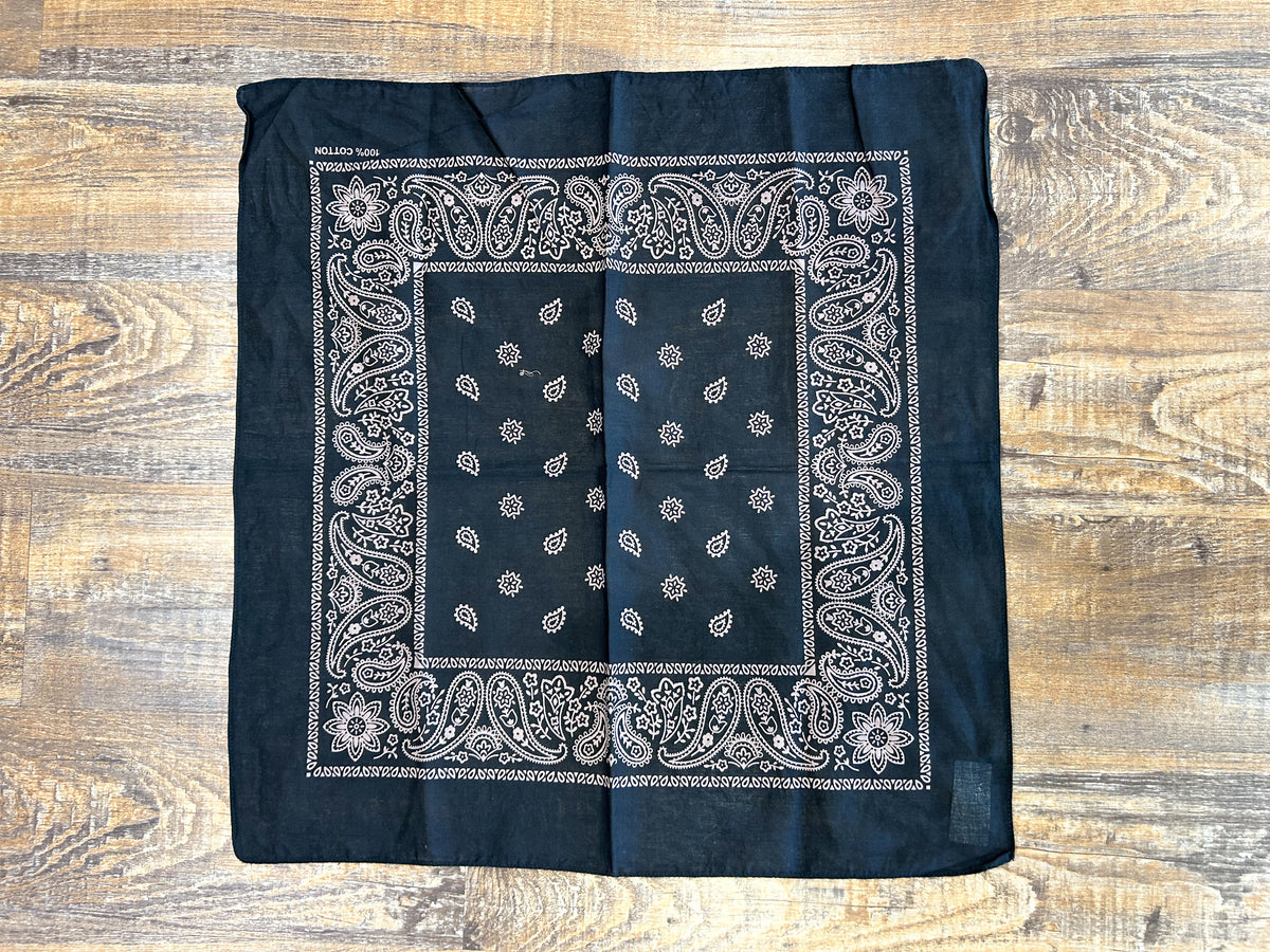 Black Paisley Bandana