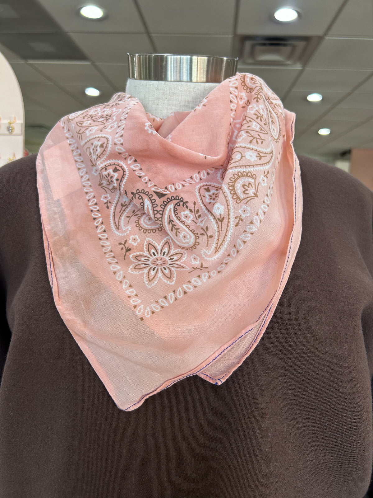 Blush Paisley Bandana