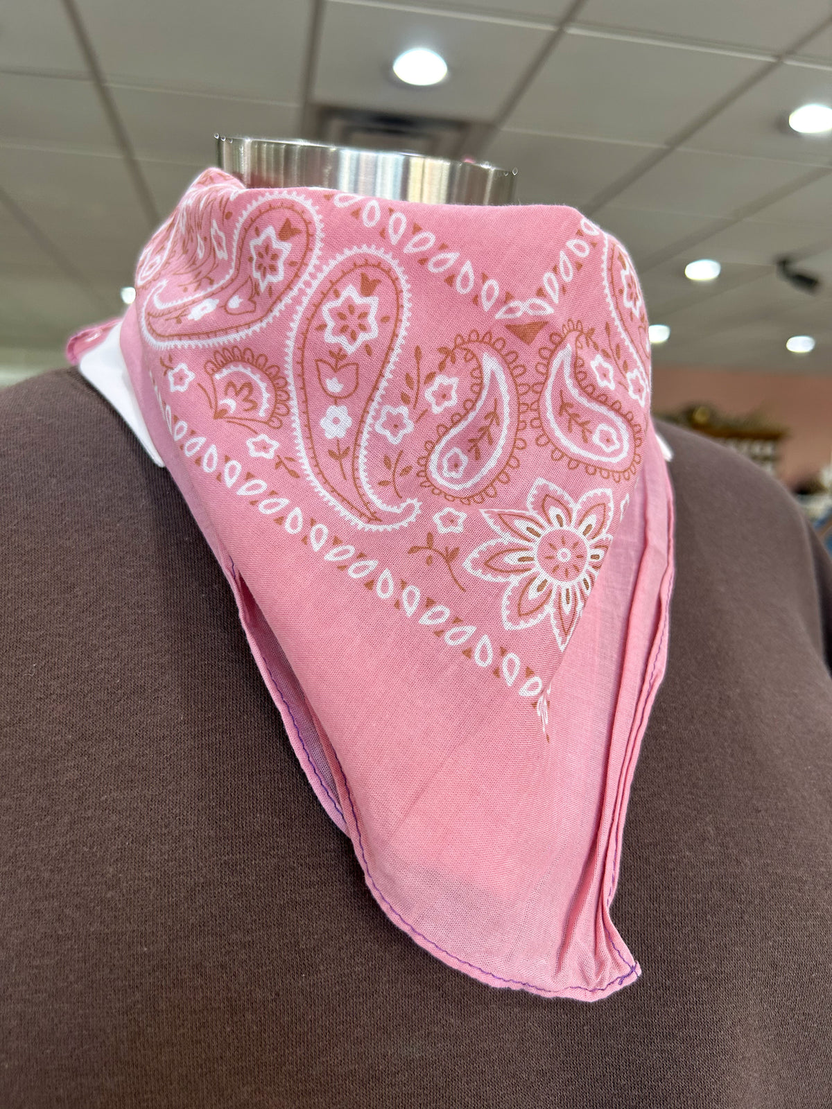 Pink Paisley Bandana