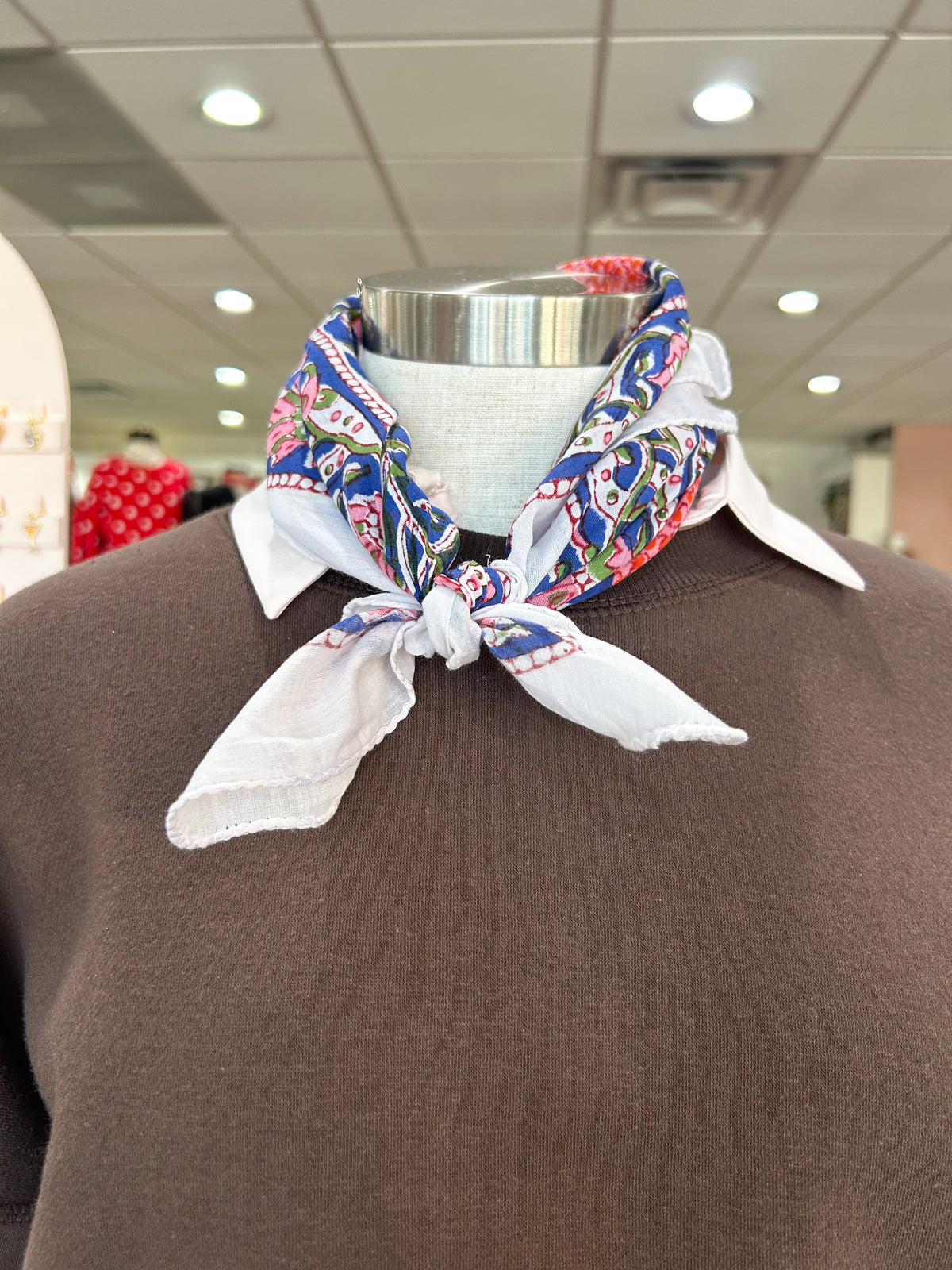 Blue Floral Bandana