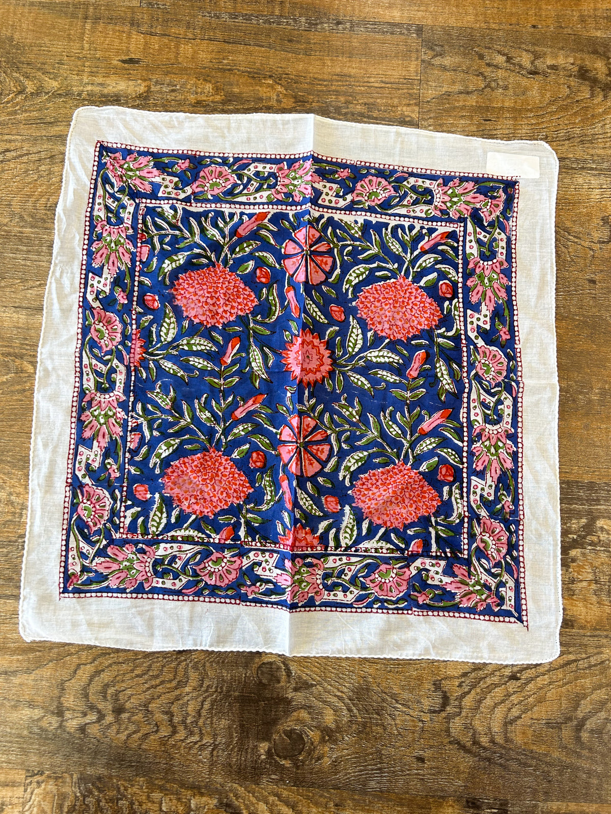 Blue Floral Bandana