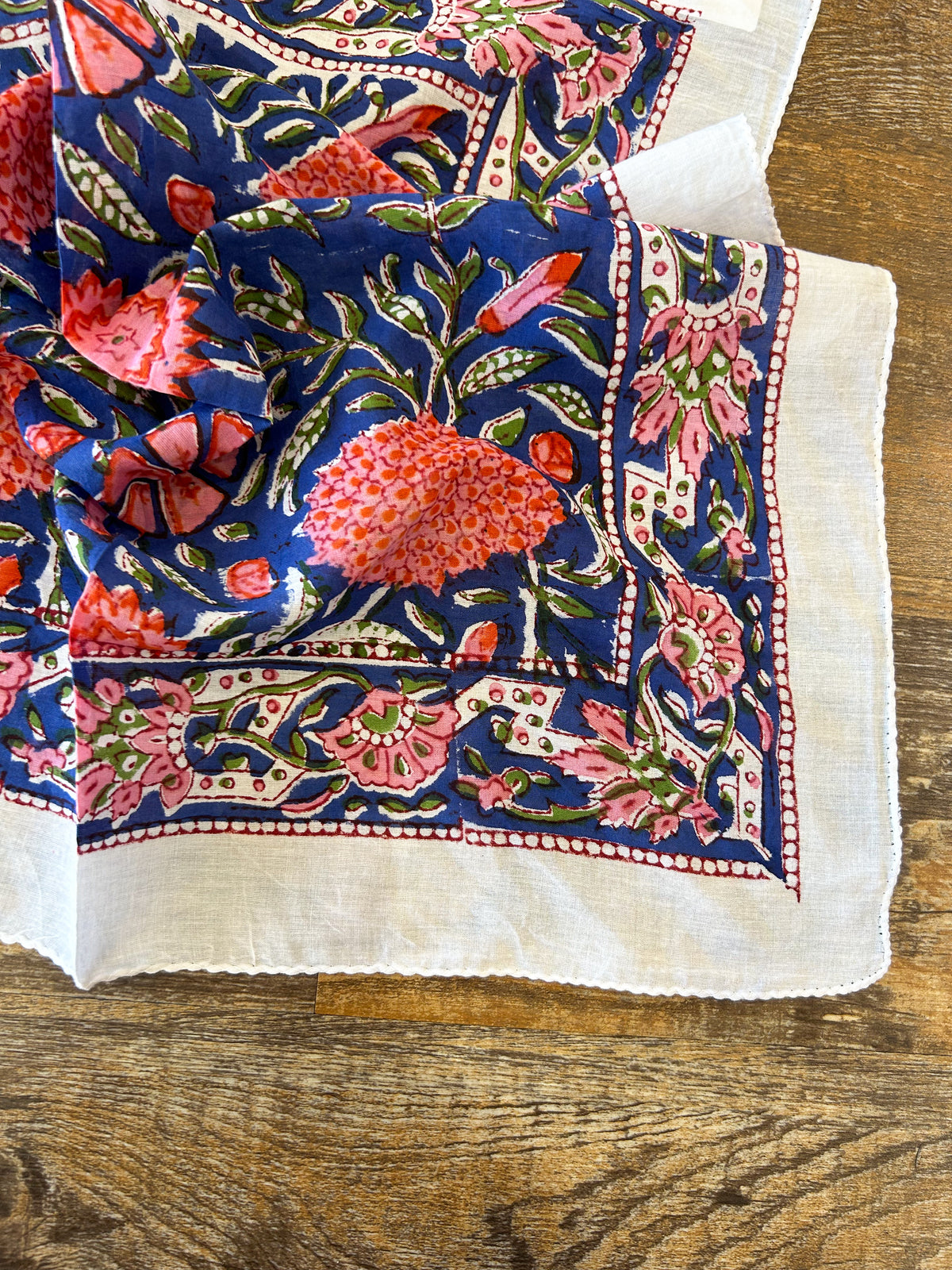 Blue Floral Bandana