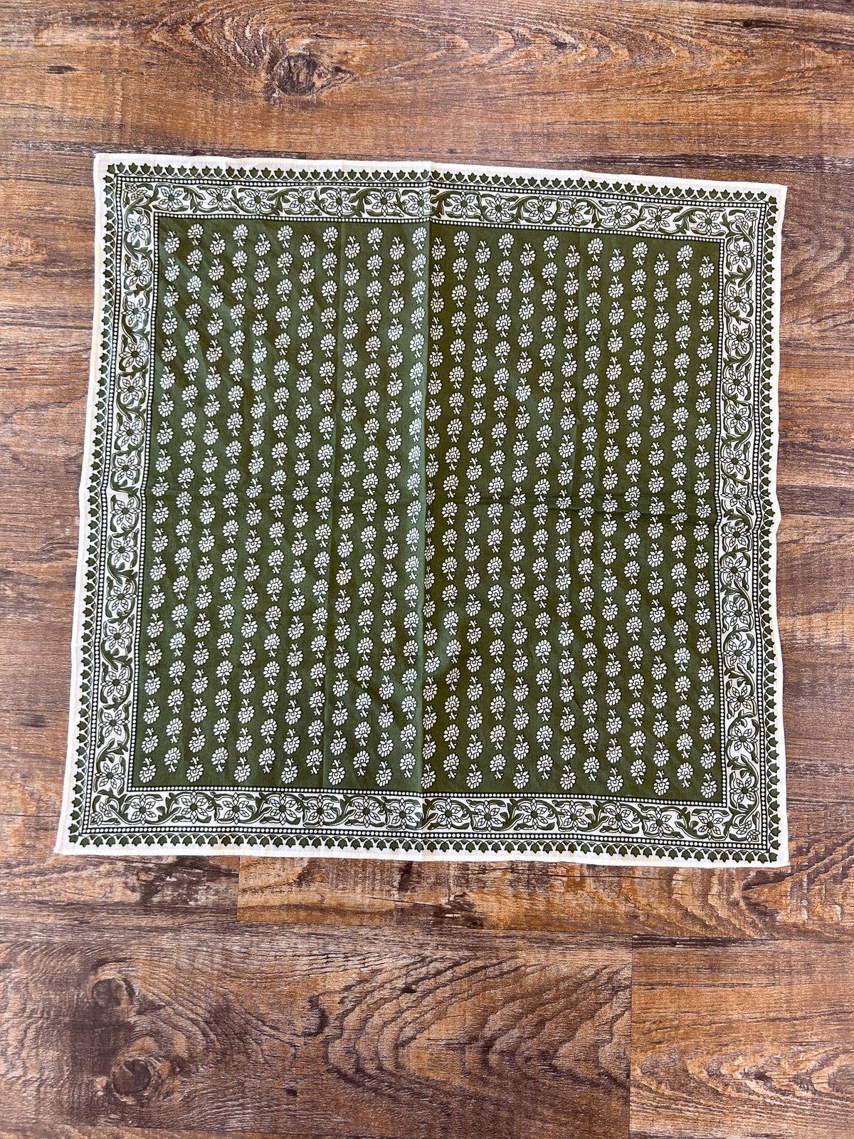 Olive Floral Bandana