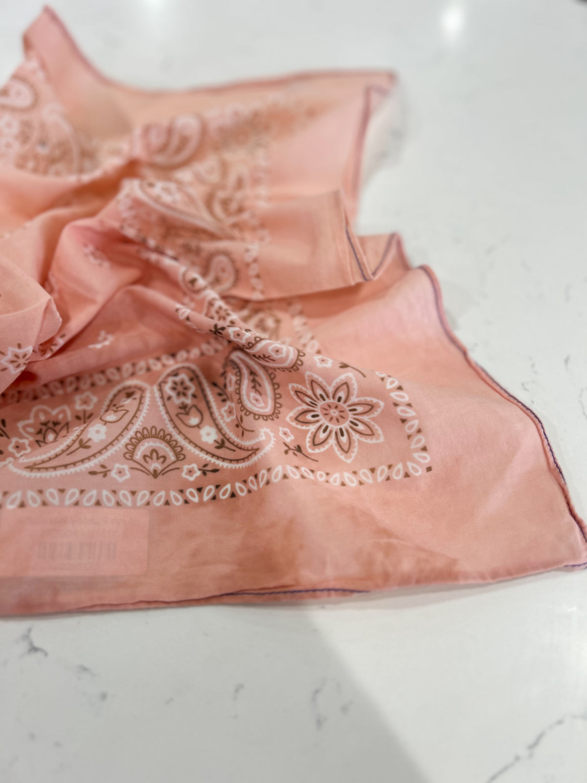 Blush Paisley Bandana