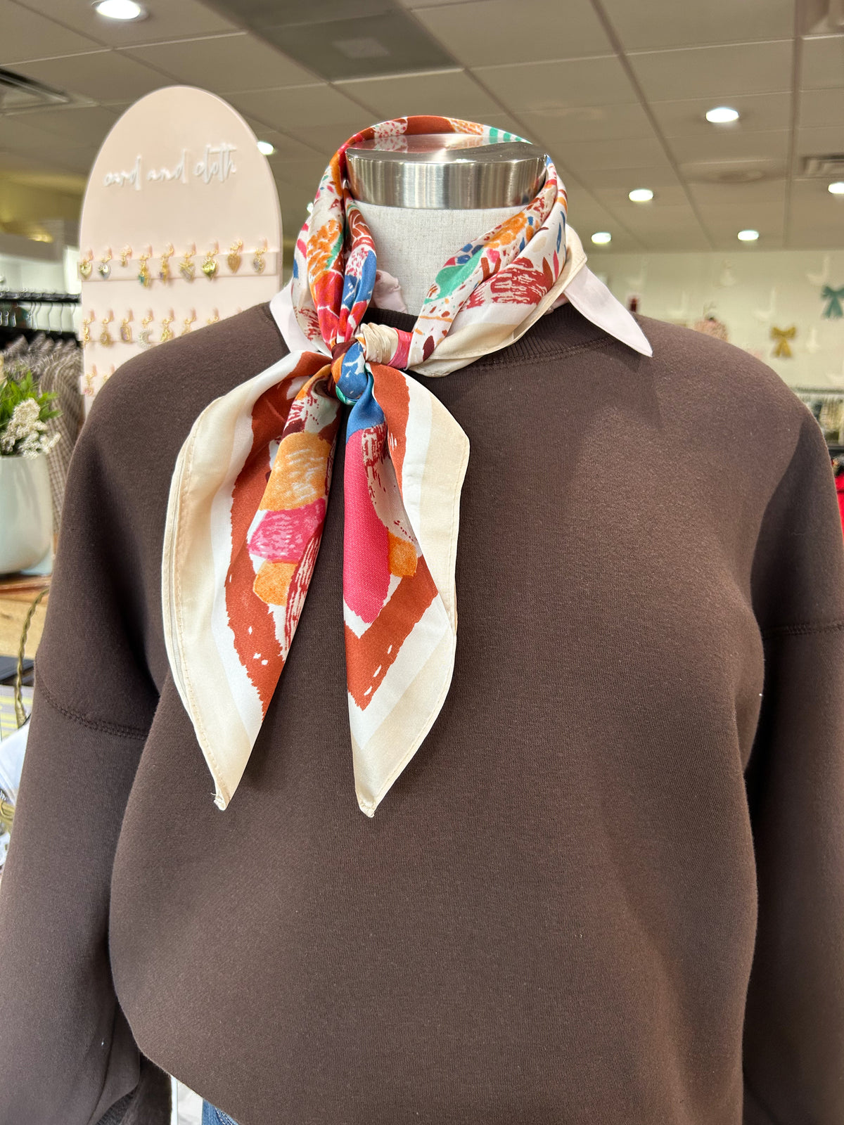 Colorful Floral Silk Bandana