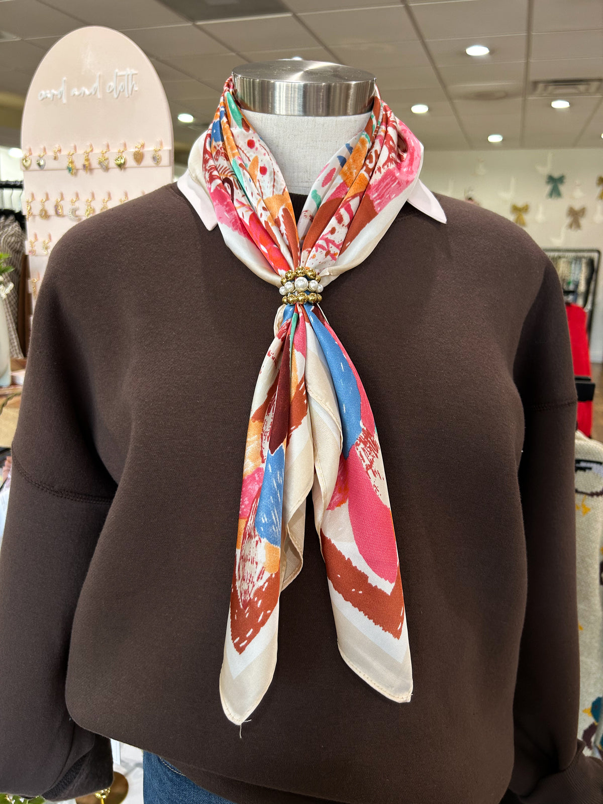 Colorful Floral Silk Bandana