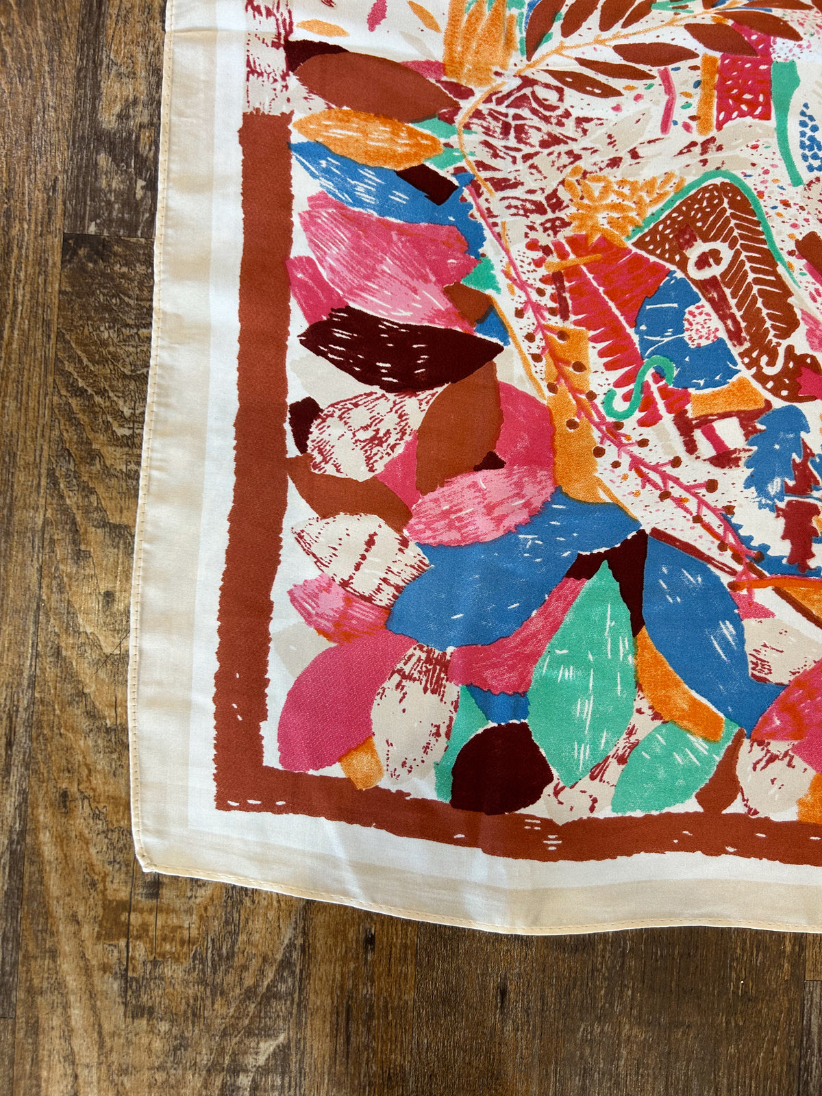 Colorful Floral Silk Bandana
