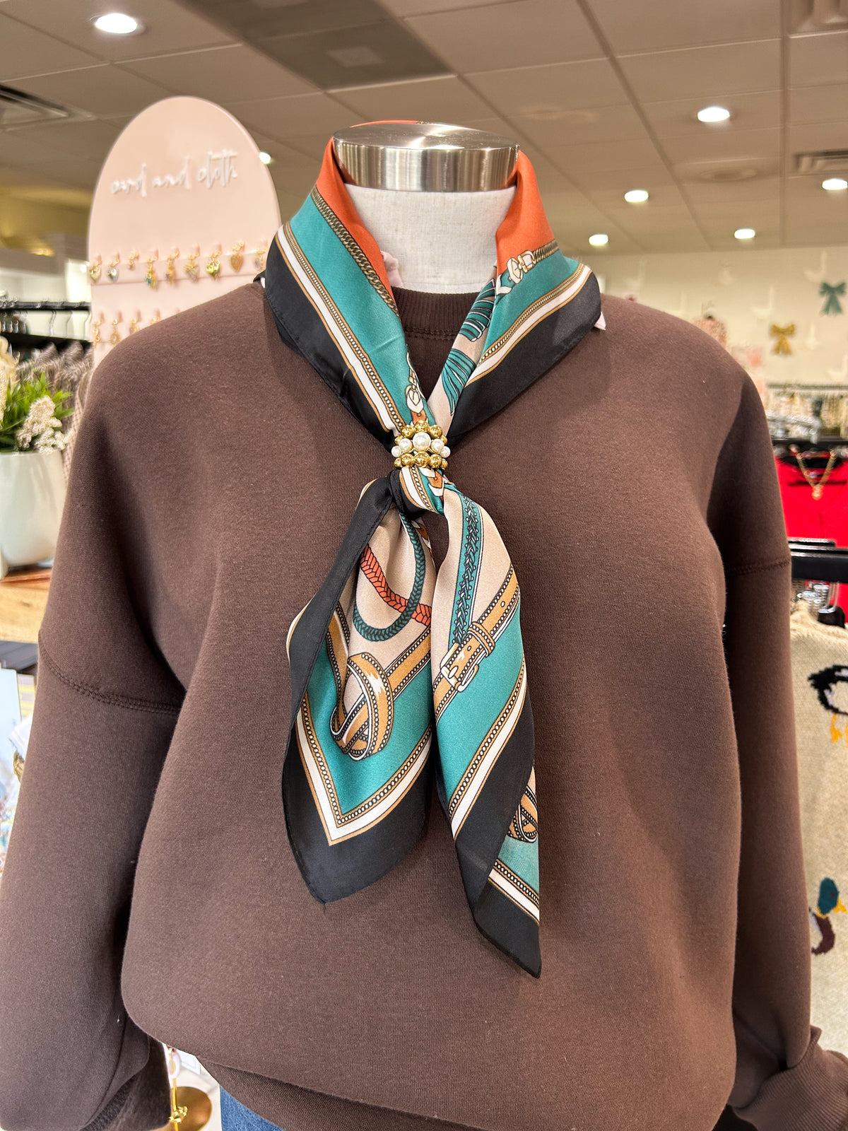 Chainlink Print Scarf