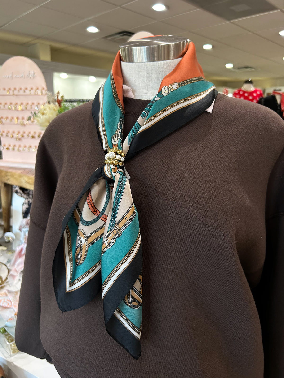 Chainlink Print Scarf