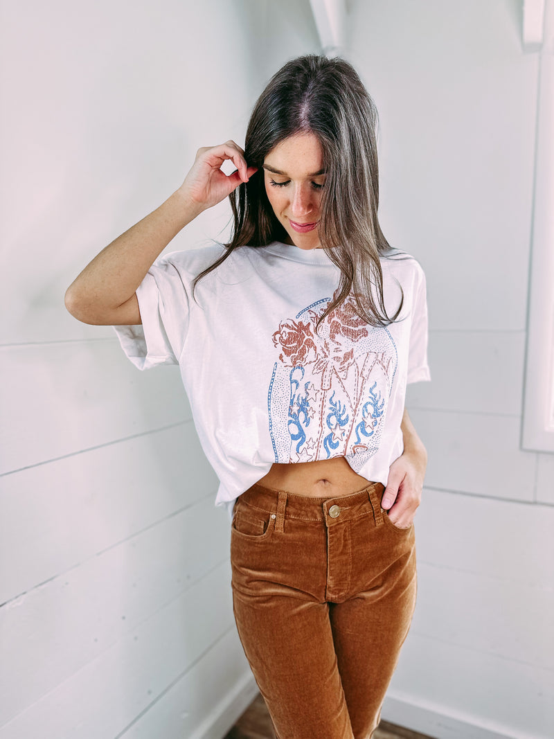 Boots & Roses USA Graphic Tee
