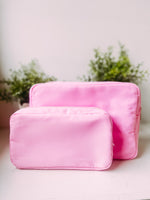 Logan Small Cosmetic Bag- Pink
