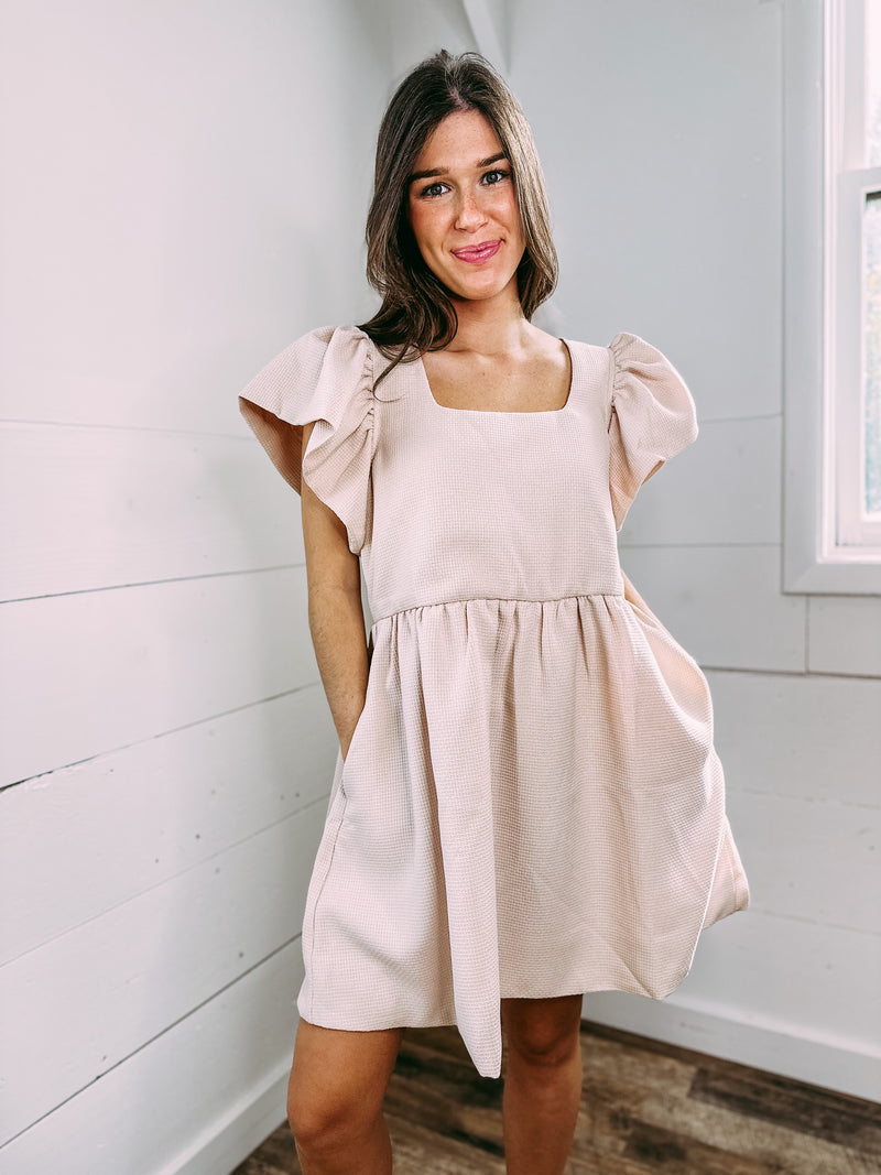 Only Yours Textured Dress - ecru