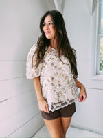 All About You Floral Top - natural