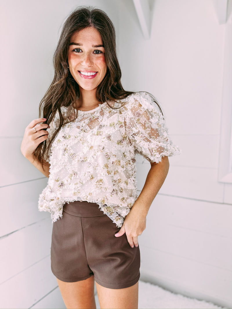 All About You Floral Top - natural