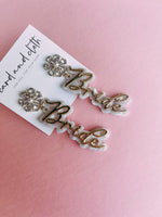 Dipped in Gold Acrylic Bride Earring