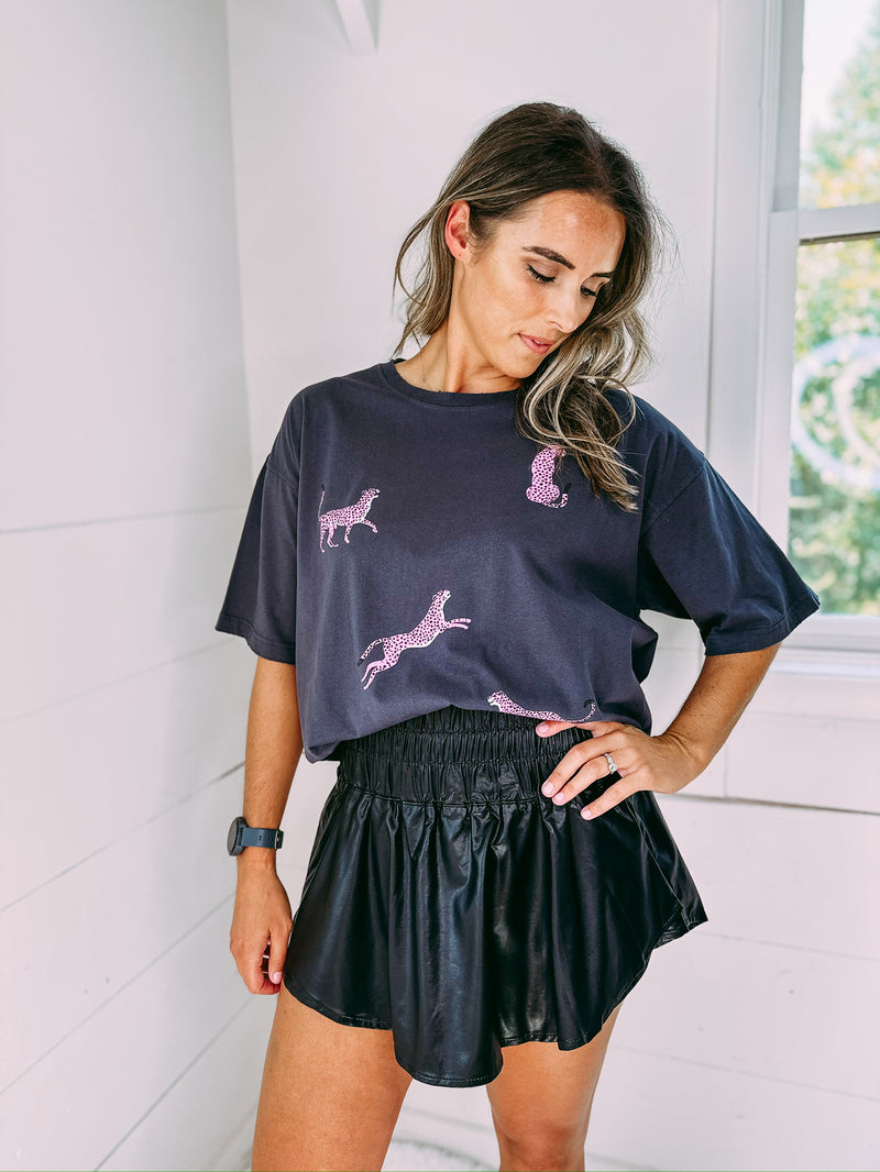 Multi Leopards Oversized Tee