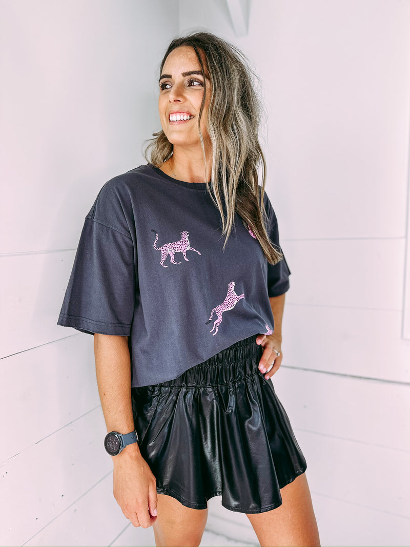 Multi Leopards Oversized Tee