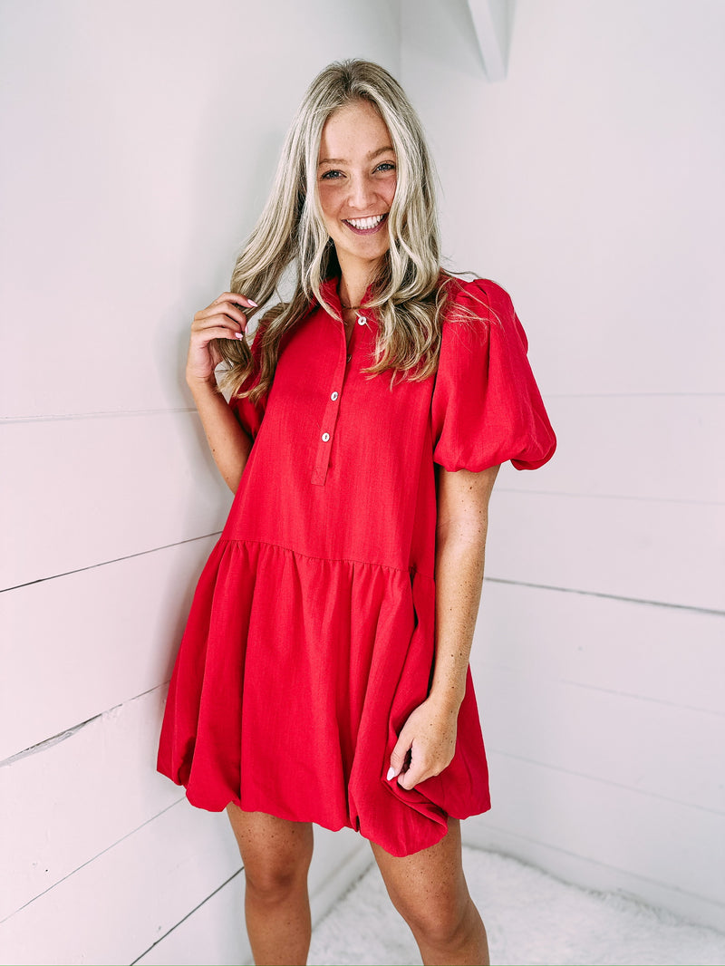 Love Is A Lie Mini Dress - red