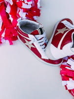 Riley Sneakers - Dark Red Snake