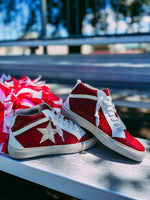 Riley Sneakers - Dark Red Snake