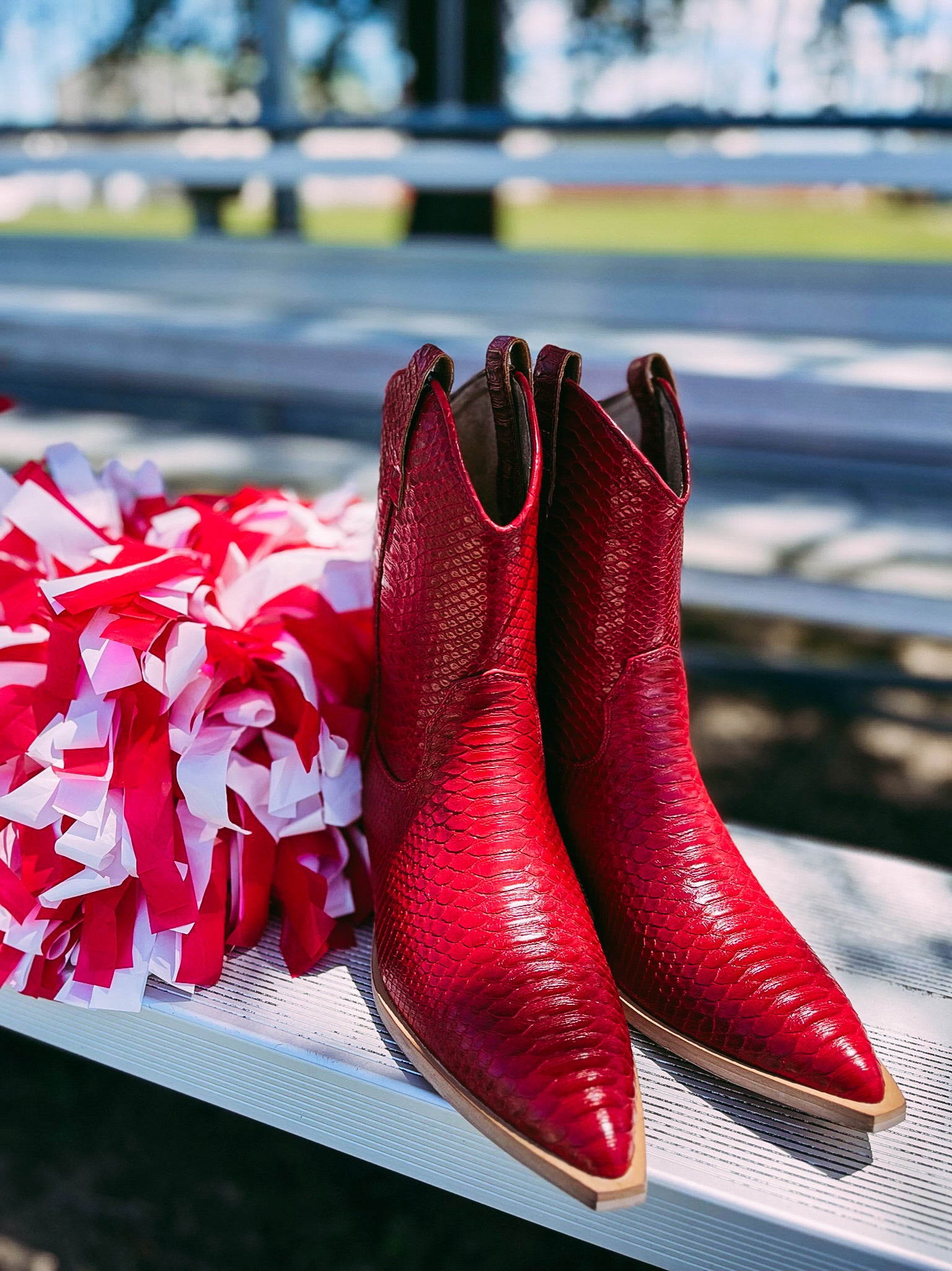 ZouZou Cowboy Boot- Dark Red Snake